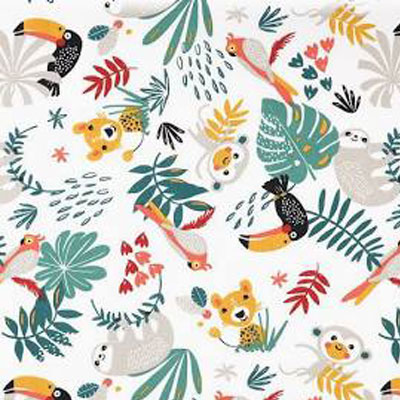 charles-et-celestine-tissutheque-jungle-papaya-blanc